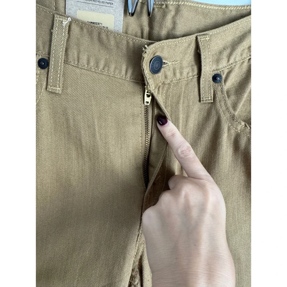 Levis Mens Brown Denim Pants Straight Leg 28x30 inseam: 29